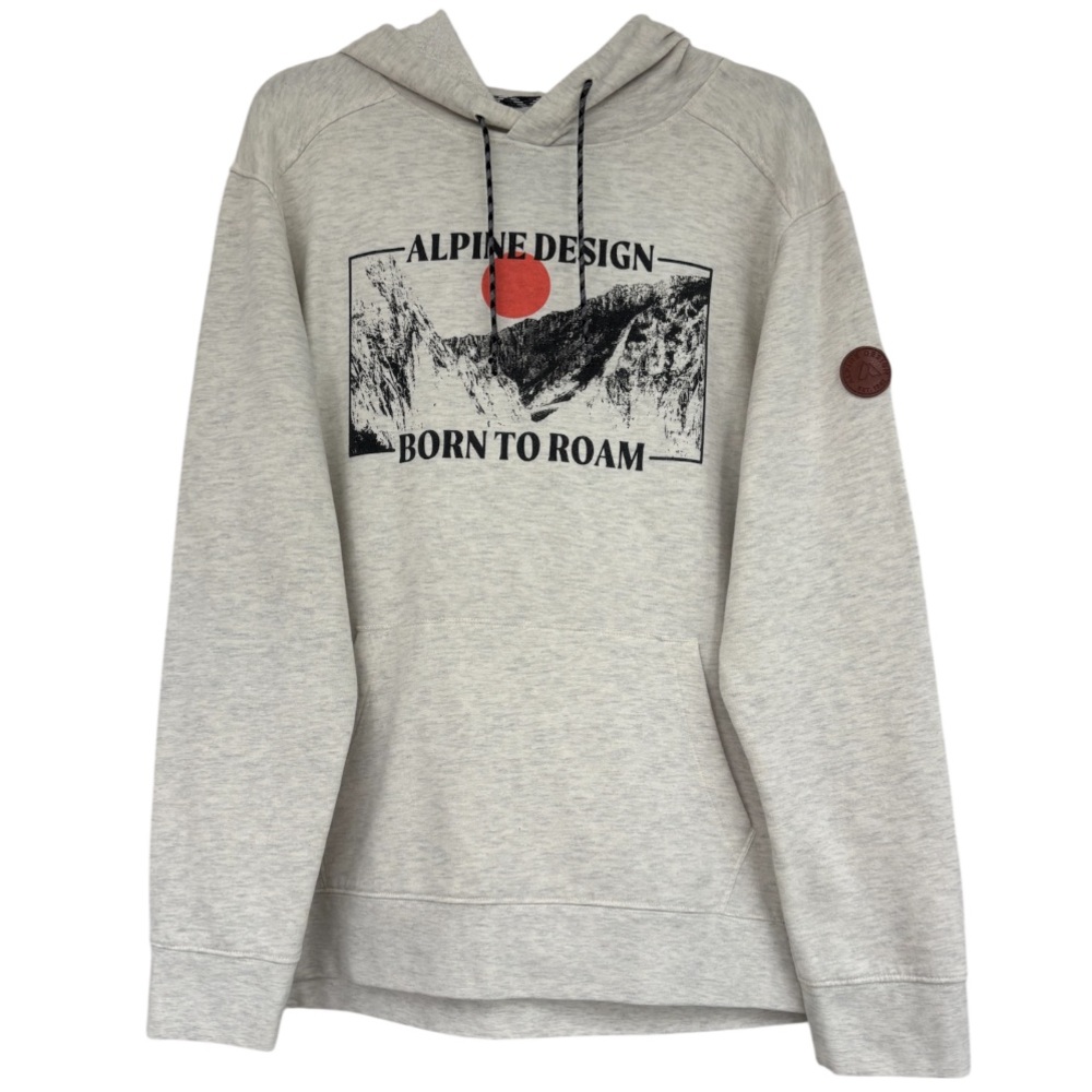 Born To Roam Hoodie Alpine Design Sweatshirt Nature Camping Hiking Size Large